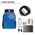 thumbnail image 6 of Honeii Blue Christmas With Snowflakes Print Laptop Backpack for Work, College, Travel, Daily Backpacks for Men Women, Sport Rucksack,Computer Bag, 6 of 8