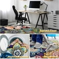 thumbnail image 6 of Office Chair Mat for Hardwood & Tile Floor,Boho Mandala Floral 36"x48" Computer Chair Mat for Rolling Chairs Carpet, Under Desk Non Slip Gaming Rug, Low-Pile Rubber Backing Large Protector Mat, 6 of 6