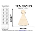 thumbnail image 2 of Unfinished Wood Party Hat Shape 3" / 1/4", 2 of 3
