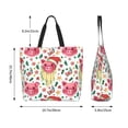 thumbnail image 5 of Bingfone Canvas Tote Bag for Women with Inner Pocket Aesthetic Cute Shopping Tote Bags Reusable Grocery Bags- Christmas Cute Pigs, 5 of 8