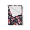thumbnail image 2 of Watercolor Soft Flannel Fleece Throw Blanket, Nature Inspired Composition with Pink Garden Flora Vintage Petals, Cozy Plush for Indoor and Outdoor Use, 70" x 90", Navy Blue Coral, by Ambesonne, 2 of 5