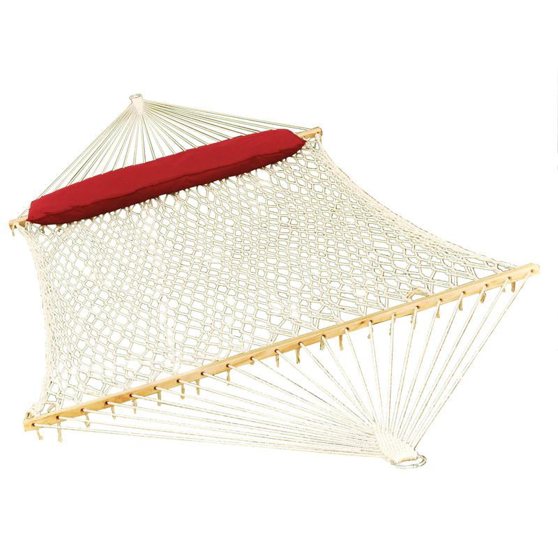 13' Cotton Rope Hammock w/ Hanging Hardware and Pillow