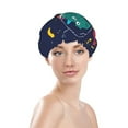 thumbnail image 3 of Disketp Dinosau Space Explorer Shower Caps,Reusable Shower Cap For Women, Double Layer Waterproof Hair Cap, Large Size For All Hair Lengths,For Girls Spa Home Salon Use, 3 of 9