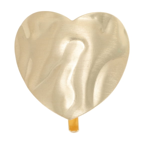 Unique Bargains 1 Pc Ponytail Buckle Hair Clip Heart Hair Ponytail Cuff for Women Gold Tone