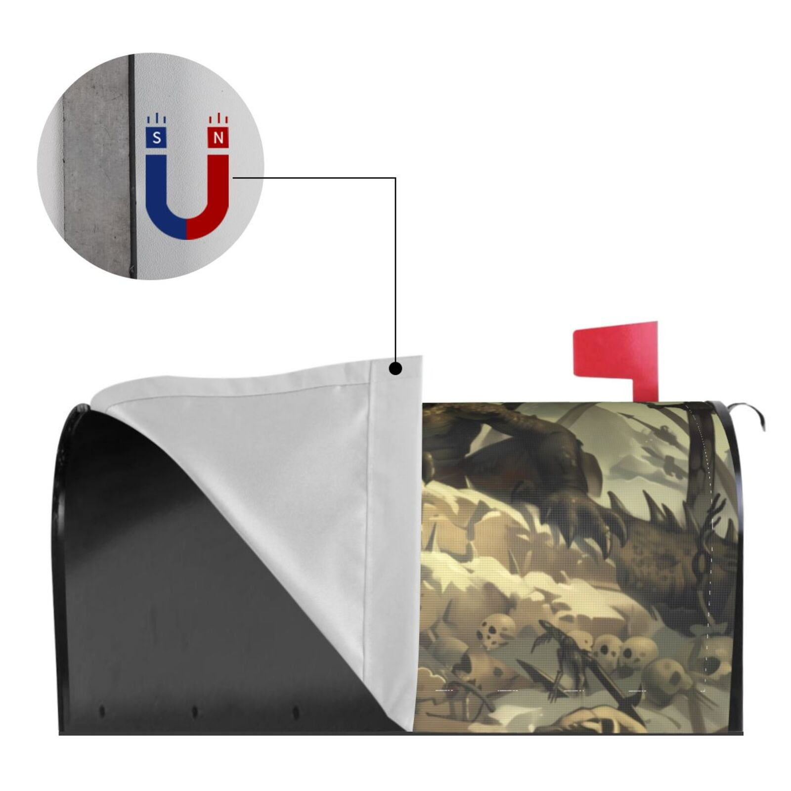 Kdxio Magnetic Mailbox Cover 21x18 in Mailbox Cover Outdoor Decoration Holiday Mailbox Covers for Home Garden Yard-21x18 in