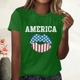 thumbnail image 2 of Blusa informal de manga corta con cuello redondo y estampado suelto de verano para mujer con estilo OAVQHLG3B Store  lin121212, 2 of 4