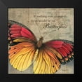 thumbnail image 2 of Poloson, Kimberly 12x12 Black Modern Framed Museum Art Print Titled - Butterfly I, 2 of 5