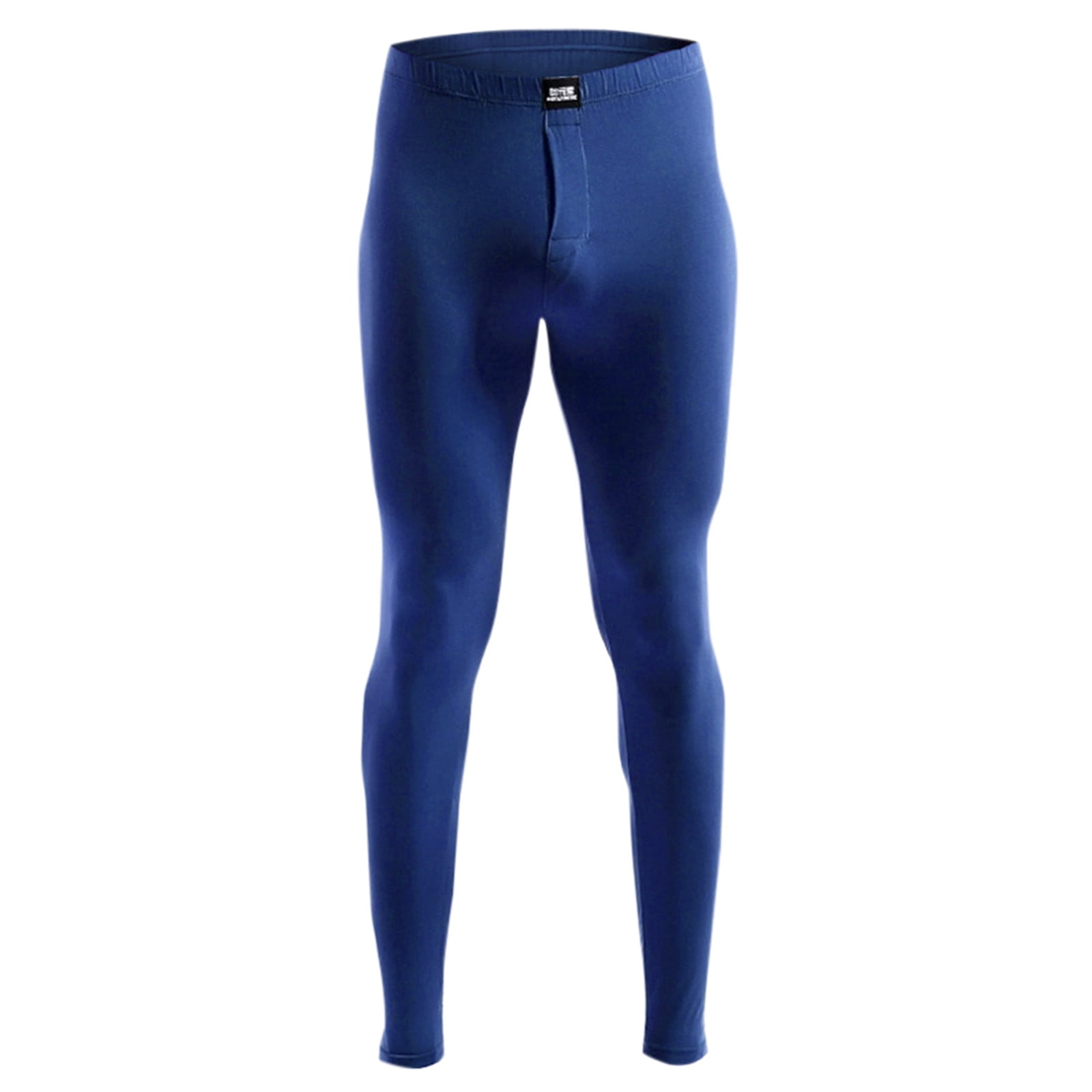pitrice Men Thermal Leggings Outdoor Body Warming Leggings Male Warmer  Underwear Elastic Simple Color Man Warm Pants Clothing Accessory Gem blue
