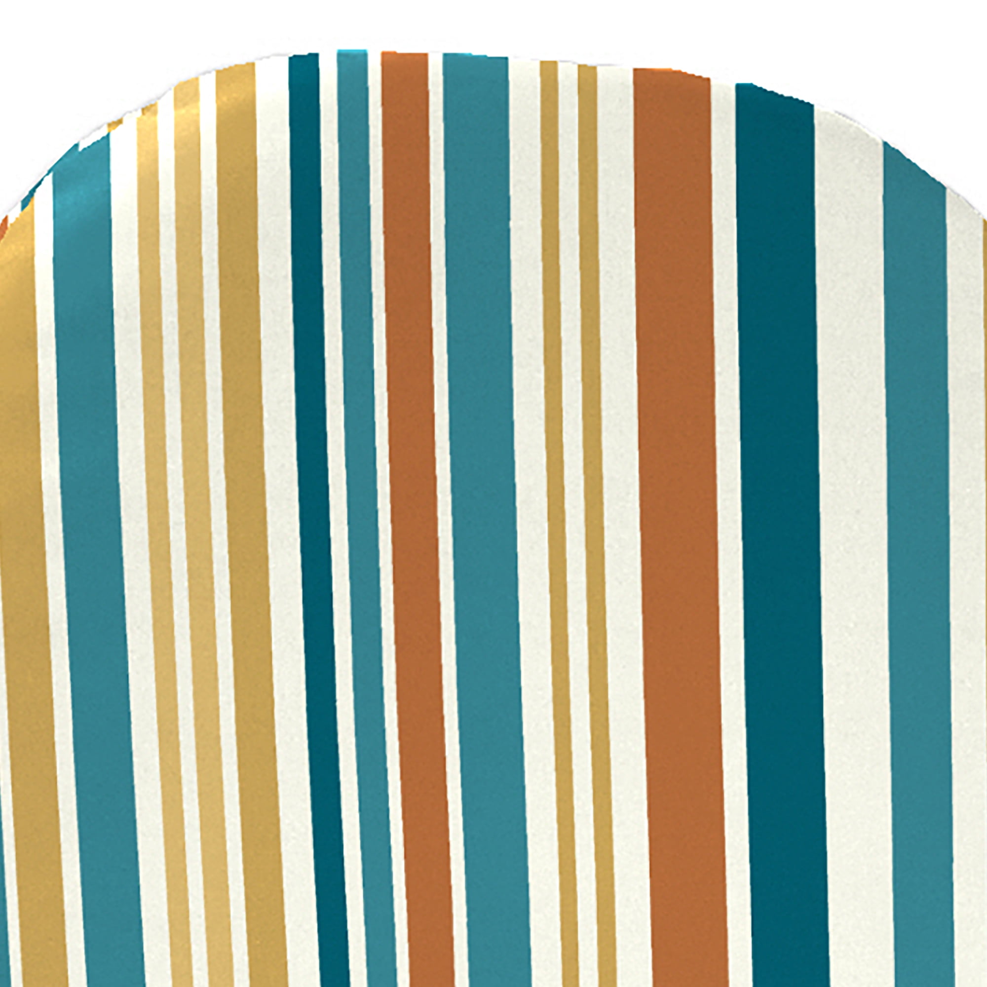 Jordan Manufacturing 50.5" x 19" Boule Bog Multicolor Stripe Rectangular Outdoor Adirondack Chair Cushion with Ties