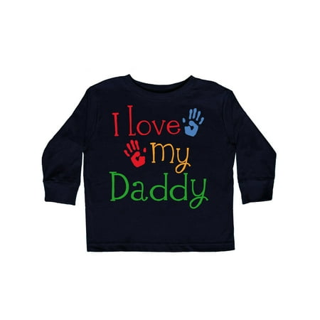 

Inktastic I Love My Daddy Gift Toddler Boy or Toddler Girl Long Sleeve T-Shirt