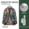 thumbnail image 2 of Mandala Inspired Paisley Waterproof Backpack - Spacious & Durable for School, 2 of 5