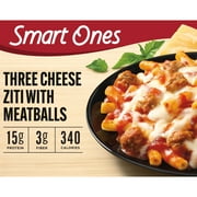 Smart Ones Three Cheese Ziti with Meatballs Frozen Meal, 9 Oz Box