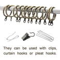 thumbnail image 3 of 20 pcs Metal Curtain Rings with Eyelet, 1-1/4 inch Inner Diameter,Fits Up to 1 Inch Rod(Bronze, 1-1/4 inch), 3 of 5