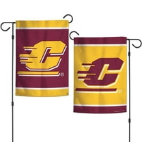 Central Michigan University Chippewas 12.5” x 18" Double Sided Yard and Garden College Banner Flag is Printed in The USA