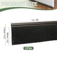 thumbnail image 2 of Uxcell Door Sweep Aluminum Alloy Brush Sweeps, Black PP Brush Fit for Gaps of Door Bottom - H-Shape Holder Brown 3.5 Inch, 2 of 5