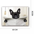 thumbnail image 2 of Cuadros en lienzo con diseño de perro divertido leyendo el periódico, carteles, imágenes artísticas de pared para la decoración del hogar, la sala de estar y el baño, 2 of 4