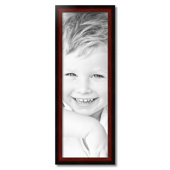 ArtToFrames 11x34" Matte mahogany Diploma Picture Frame, Brown Wood Poster Frame, with Regular Acrylic and 2 (FBPL-5108)