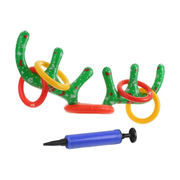 Lipstore Inflatable Reindeer Antler Toss Game Family Xmas Games for Birthday Carnival Christmas Pattern