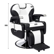 OmySalon Classic Barber Chair Reclining Hair Salon Stylist Chair All Purpose, Heavy Duty Hydraulic Pump, Adjustable Headrest, Tattoo Barbershop Beauty Spa Equipment