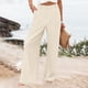 thumbnail image 1 of WILLBEST Pantalones Casuales para Mujer, Cómodos, con Cintura Elástica y Pierna Ancha, Holgados, elegantes y con Bolsillos para Uso Diario. Extra Grande, 1 of 8