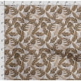 thumbnail image 4 of Soimoi Leaves Printed,Cuddle Minky Fabric, Sewing Fabric by The Yard 56 Inch Wide,Decorative Plush Soft Fabric, Baby Garments, Toys and Blankets, Brown, 4 of 5