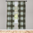 thumbnail image 2 of Ambesonne Baroque 4-Panel Curtains, Vintage Ornate and Eastern, 56"x63", Sepia Dark Tan, 2 of 4