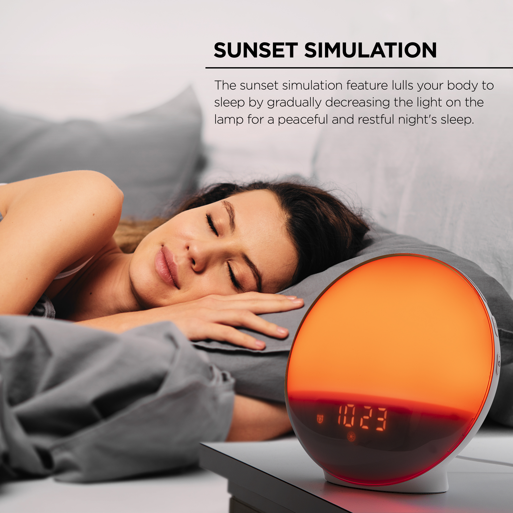 Merkury Innovations Renew Sunrise Simulation Wake-Up Lamp and Clock - image 4 of 9
