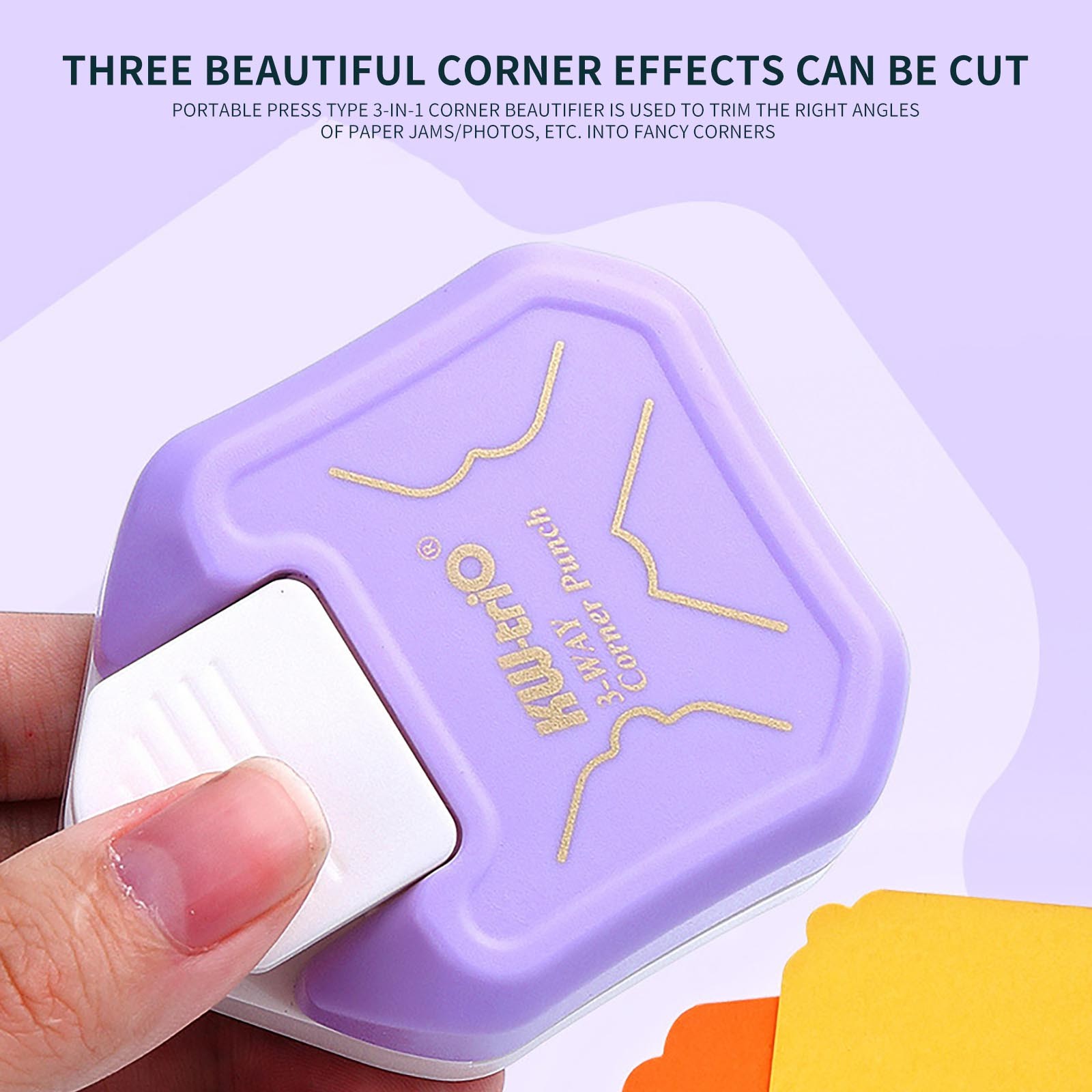 Dengmore 3 Way Beauty Shape Corner Punch 3 In 1 Corner Paper Punch For  Paper Crafts Laminate Cardstock Business Card DIY Projects Photo Card  Making 