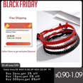 thumbnail image 3 of Handmade Tibetan Buddhist Lucky Rope Bracelets Bangles Black & Red Thread Adjustable Knots Bracelet For Women Men Wrist Jewelry, 3 of 5