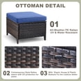 thumbnail image 4 of Gymojoy 3-Seat Patio Wicker Sofa Outdoor Rattan Couch Furniture Steel Frame with 6 in. Cushions and Ottoman for Porch Deck Garden, 4 of 13