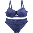thumbnail image 1 of Karight Womens Bras and Panty Sets Push Up Lace Bras Set Plus Size Embroidery Bra Comft Underwear Lift Up Underwire Bra, 1 of 4