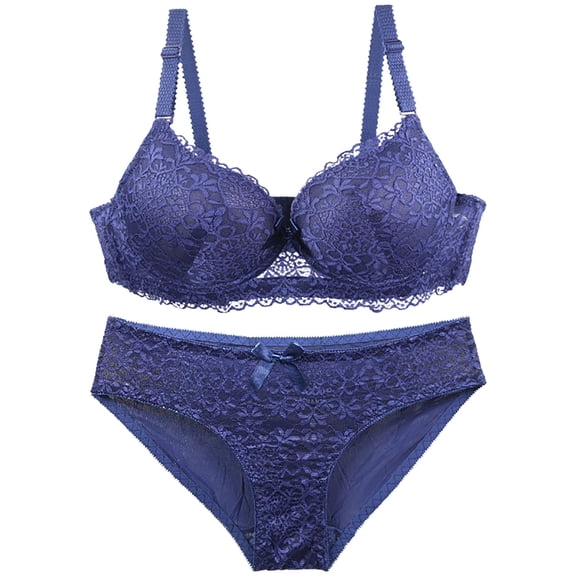 Aofany Bra and Panty Set, Women's Everyday Comfort Underwear, Adjustable Standard Straps, Lace Pull-On, Stretchable, Matching Set
