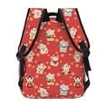 thumbnail image 4 of Gaeub Japanese Maneki Cats Ergonomic Lightweight Laptop Backpack - Multiple Pockets for School, Work, Travel, Outdoor Activities -One Size, 4 of 5
