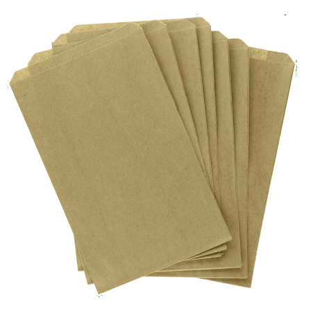 Flexicore Packaging® 5"x7.5" - 200 pcs- Natural Brown Flat Kraft Merchandise Bag, Shopping, Jewelry, Party, Candy Bags