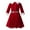 Red, variant on TiaoBug Kids Girls Figure Ice Skating Long Sleeve Dress Christmas Costume Dancewear Red 14