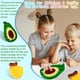 thumbnail image 2 of juguetes sensoriales antiestrés de silicona para niños con necesidades especiales de autismo, antiansiedad y para apretar (plátano y aguacate), 2 of 5