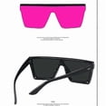 thumbnail image 2 of New Trend Large Frame One-Piece Uv400 Sunglasses Street Shooting Sunglasses for Men/Women Retro black red, 2 of 5