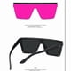 thumbnail image 2 of New Trend Large Frame One-Piece Uv400 Sunglasses Street Shooting Sunglasses for Men/Women Retro black red, 2 of 5