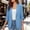 Blue, variant on Jerdar 2026 Summer Womens Linen Blazer Jacket Lightweight Breathable 3/4 Stretchy Ruched Sleeve Casual Work with Pocket L