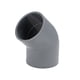thumbnail image 1 of Accesorios de tubería de ofertas únicas, codo de 45 grados, gris, enchufe de 2 pulgadas, 1 of 3