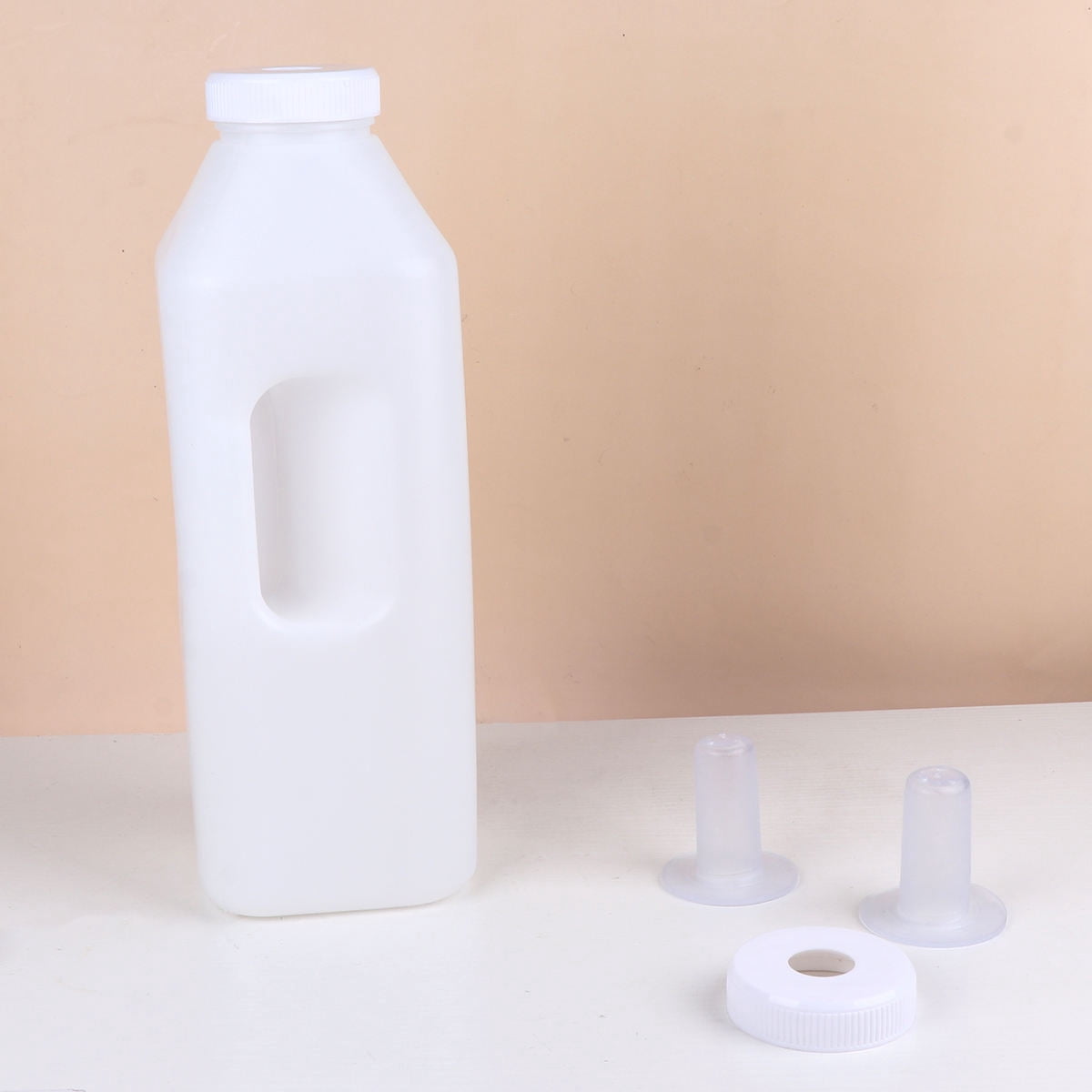 UPKOCH Feeding Bottle Milk Drink Bottles Silicone 4 Pcs in 1 Set White