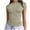 Army Green, variant on Lmnyox Women's Fashion Shirt Slim Crew Neck Short Sleeve Basic T Shirt Summer Trendy Going Out Tee