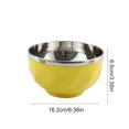 thumbnail image 3 of karymi Bol en Acier Inoxydable 304 Bol pour Enfants à Double Couche Originalité Bol Sammy Bol à Soupe Bol à Souper Bol de Riz Isolé Bol Coloré pour la Maison Cadeaux pour Hommes, 3 of 6