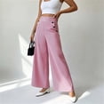 thumbnail image 2 of Lnmiateer Elegant High Waist Wide Leg Pants for Women Casual Dress Trousers Party Autumn, 2 of 5