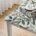 thumbnail image 4 of nygtbtfer Elastic Edged Bird Fitted Table Cloth Cover, Home Decorative Tablecloth for Indoor Kitchen Party, Fits  Tables, Medium White, 4 of 7