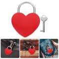 thumbnail image 3 of Small Padlock with Key Romantic Couples Wishing Lock Jewelry Box Suitcase Lock, 3 of 7