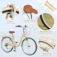 thumbnail image 4 of Ambifirner Cruiser Women Beach Bike, Men and Women,26-Inch Wheels, 7 -Speed, Stylish Steel Step-Thru or Step-Over Frame Beige, 4 of 6