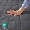 thumbnail image 3 of Bare Home Quilted Mattress Pad - Cooling Mattress Cover - Deep Pocket - Twin, Gray, 3 of 10