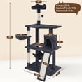 thumbnail image 7 of Yaheetech 63" Multi-Level Cat Tree with Condo, Hammock, Basket & Scratching Ramp, Black, 7 of 7