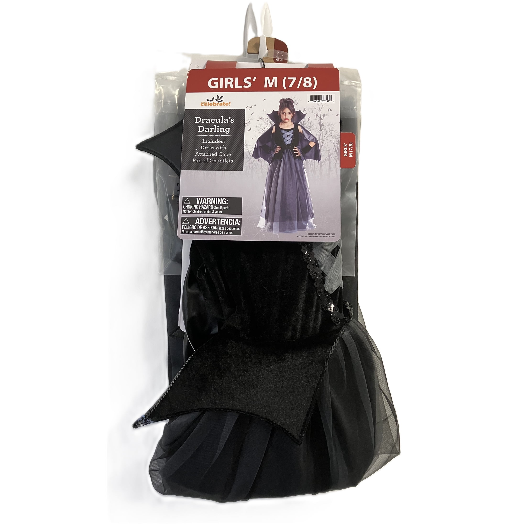 Dracula's Darling Halloween Costume for Children, Girls' Size M (7/8), by Way to Celebrate